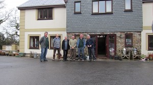 Outside the digs at Cornford prior to returning home